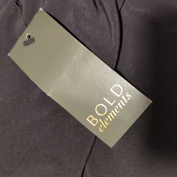 Bold Elements Long Sleeve Sexy Cut Out Cinched Top Blouse Black Large NWT - Picture 3 of 6